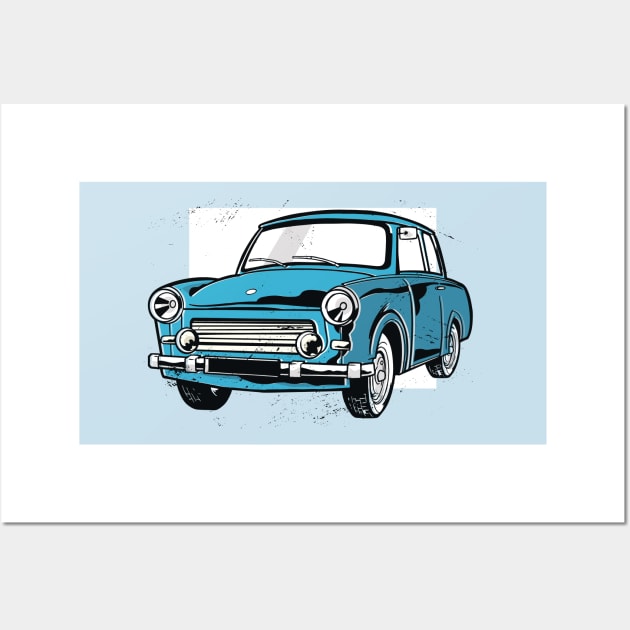 Trabant 601 (light blue) Wall Art by GetThatCar